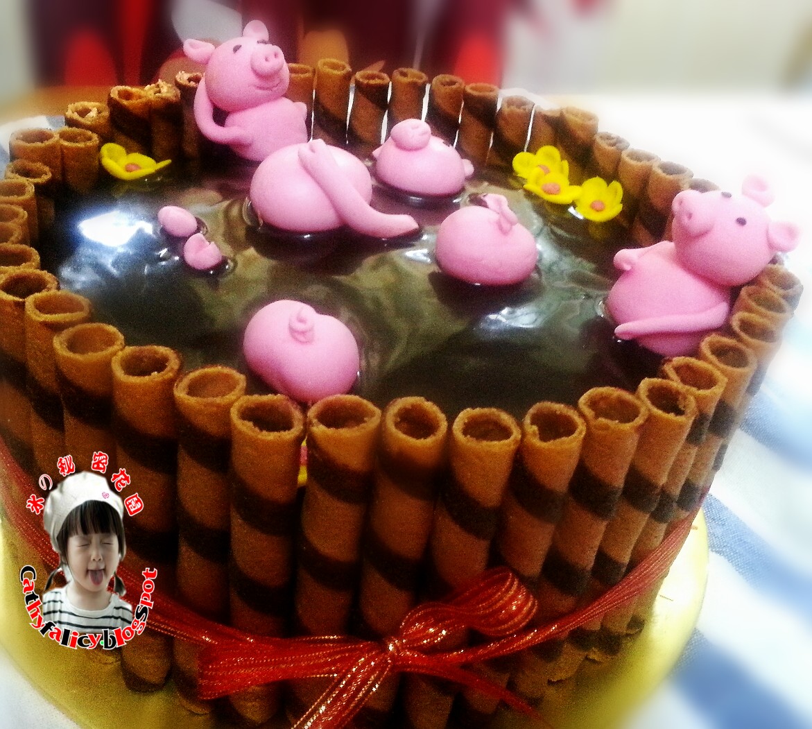 Panda's Homemade Cake: 3D 豬仔蛋糕 Piggy Cake
