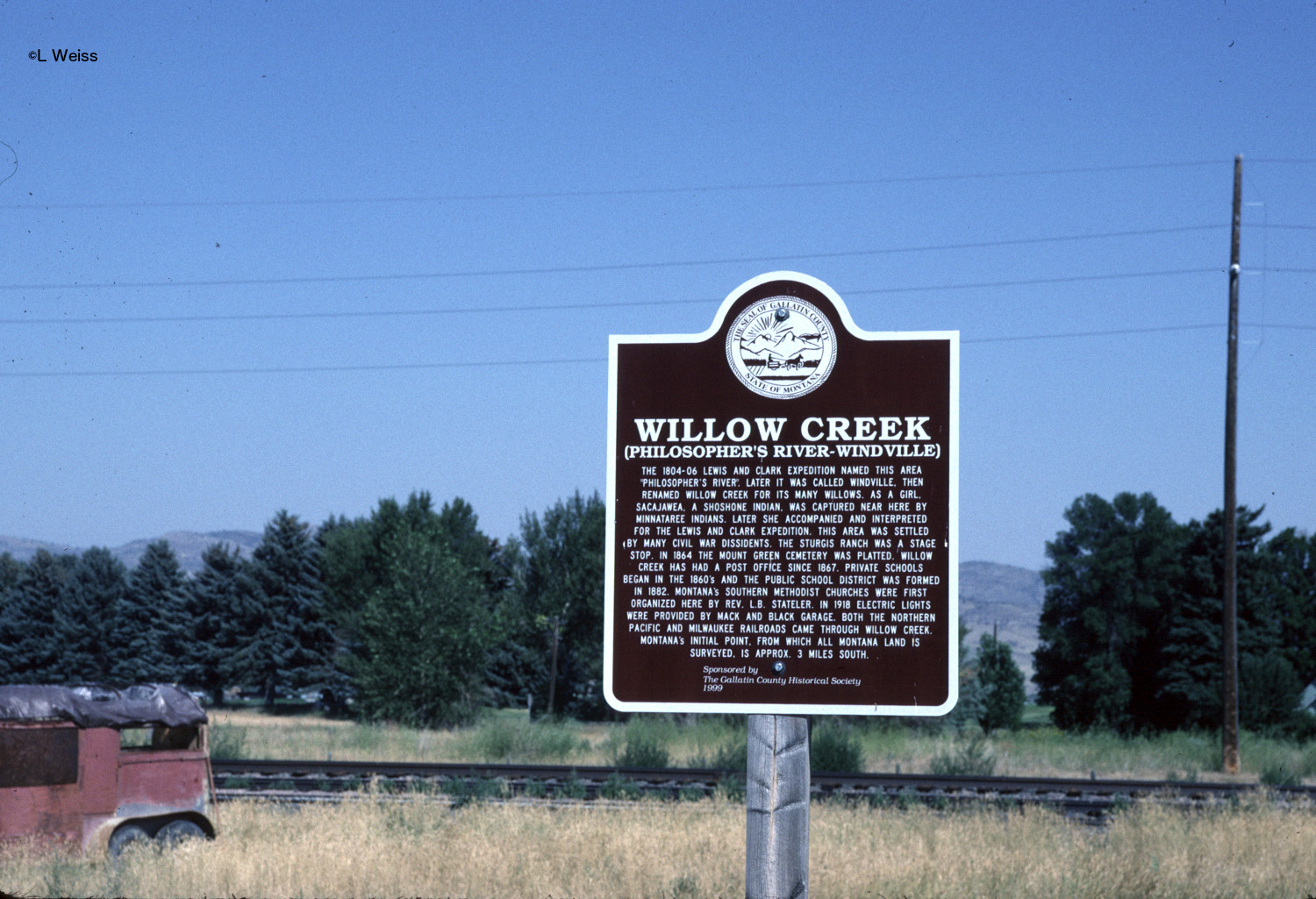 On the trail of Lewis and Clark, Willow Creek MT