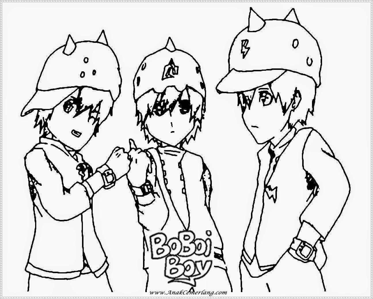 Gambar Mewarnai Boboiboy