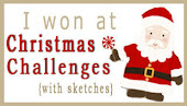 gagnante chez Christmas challenge + sketch