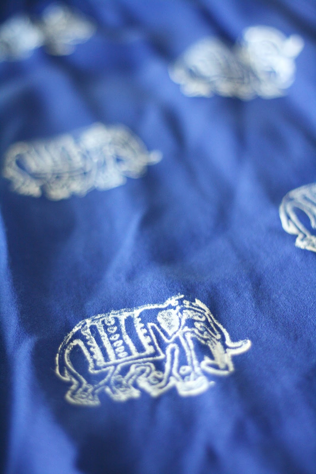 DIY Elephant Stamped Skirt + a tutorial featured by Top US Craft Blog + The Pretty Life Girls