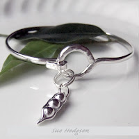 silver pea pod bracelet by sue hodgson