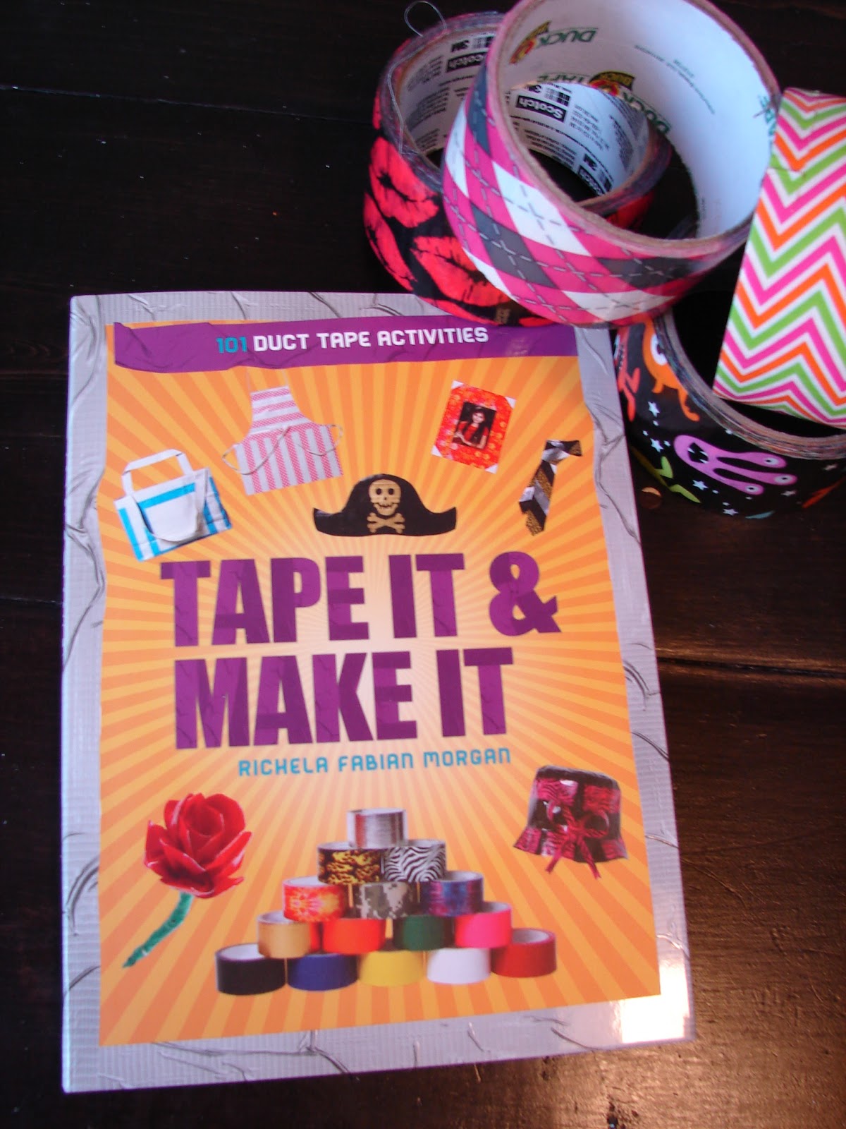 A girl and a glue gun duct tape book {kid craft monday}