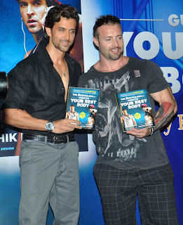 Hrithik Roshan unveil his trainer Kris Gethin's latest book "Guide to Your Best Body"