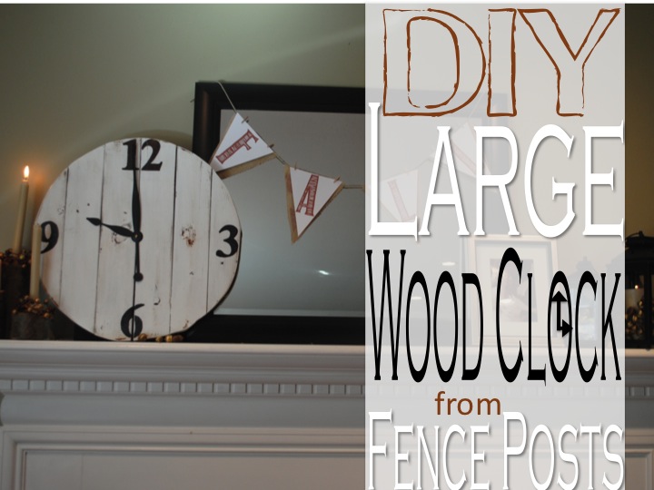 Two It Yourself Large DIY Wood Clock from Fence Posts or Pallet Wood
