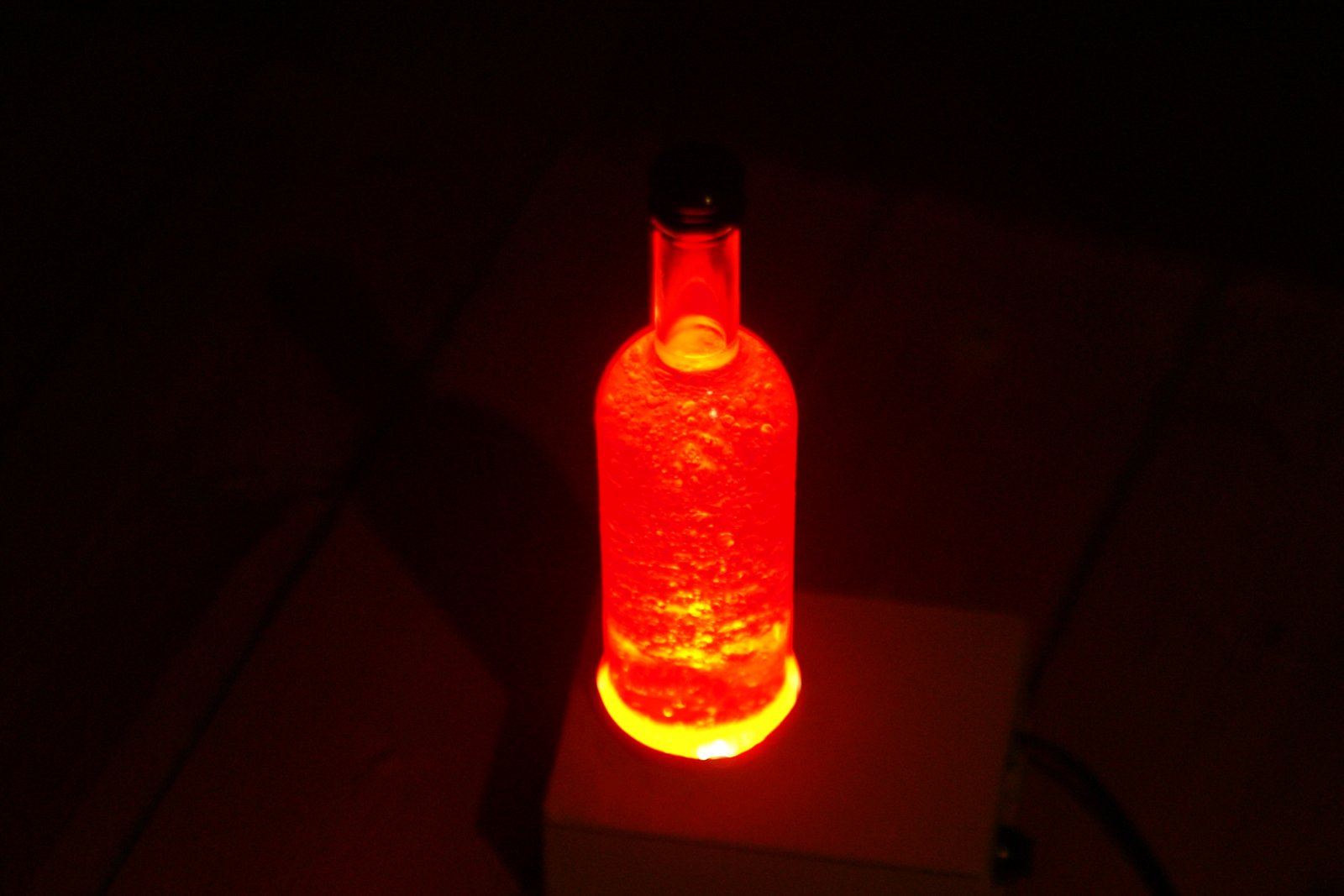 My Wooden Craft Lava lamp in the bottle