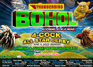2013 THUNDERBIRD BOHOL CHALLENGE 4-COCK ALL-STAR DERBY