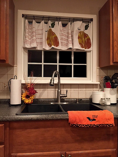 Call Me Creative Tea Towel Kitchen Curtains