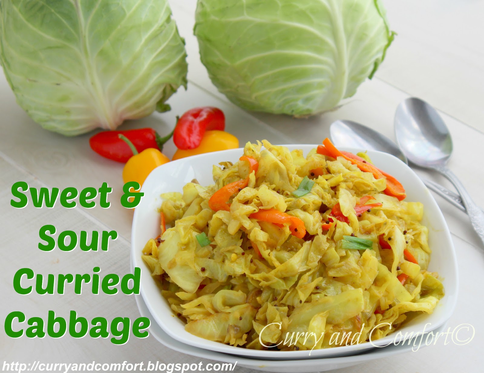 Kitchen Simmer: Sweet and Sour Cabbage Curry Stir Fry (Throwback Thursday)