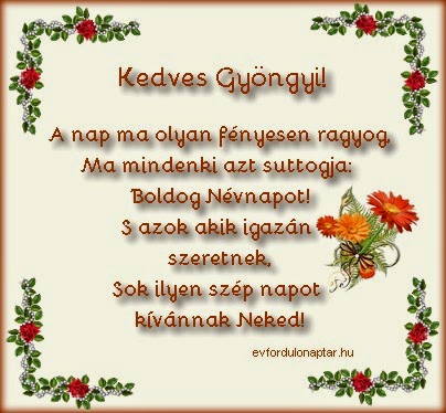 Gyöngyi névnap - Október 23
