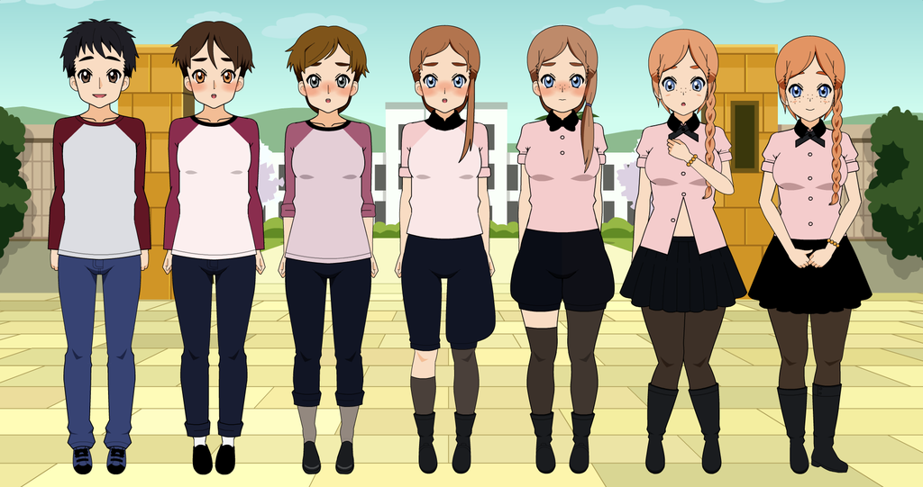 Boy to girl anime transformation