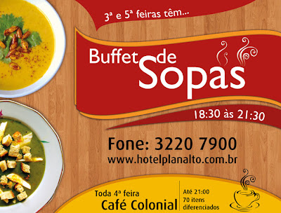 Buffet de Sopas do Hotel Planalto Ponta Grossa