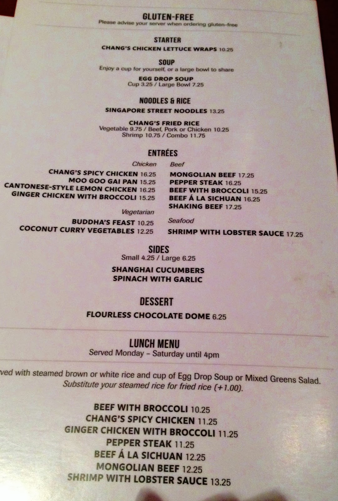 The Gluten Dairy Free Review Blog Pf Chang S Review