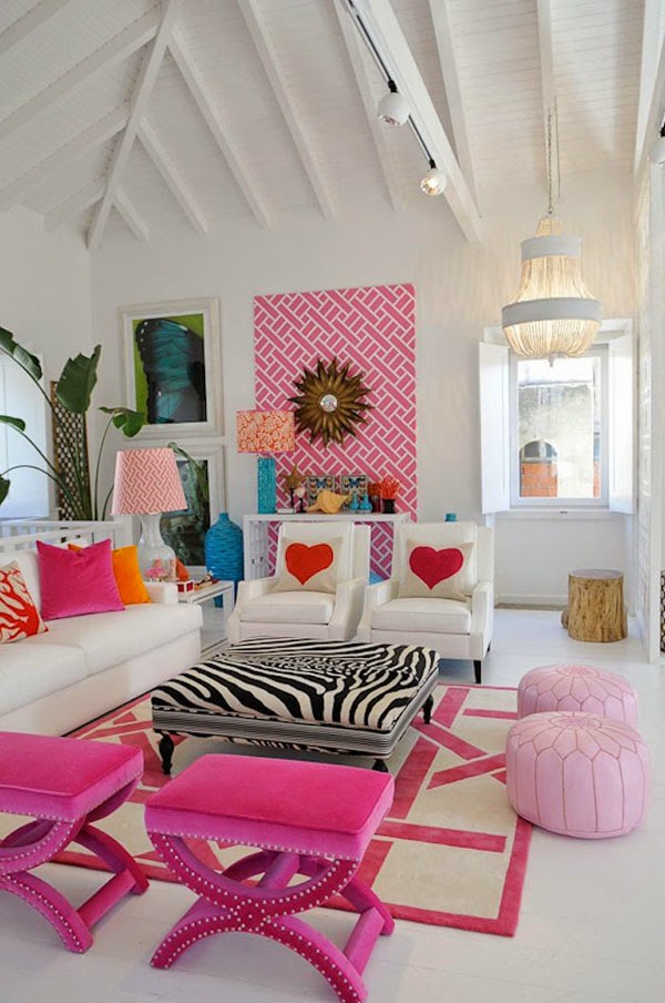 Shades of Pink and Red (or rooms that remind me Valentine's Day is near) Mimosa Lane