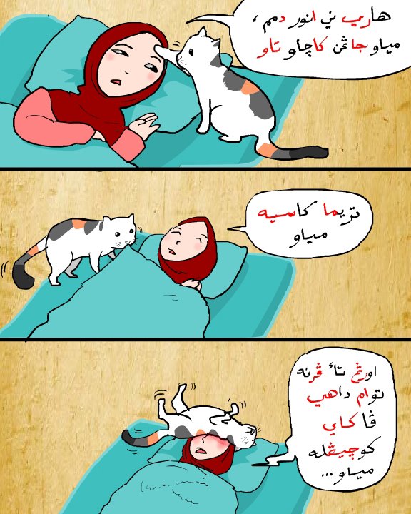 komik kartun jawi anur dan miaw
