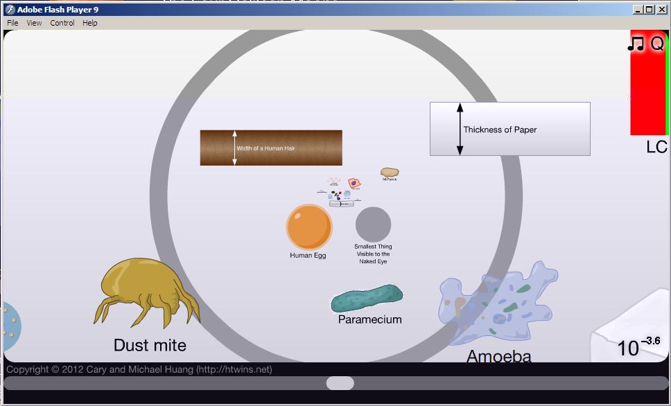 Interactive scale of the universe 2