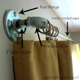 How to make a galvanized curtain rod from plumbing parts