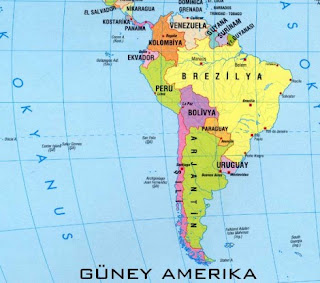 Güney Amerika Kıtası Haritası