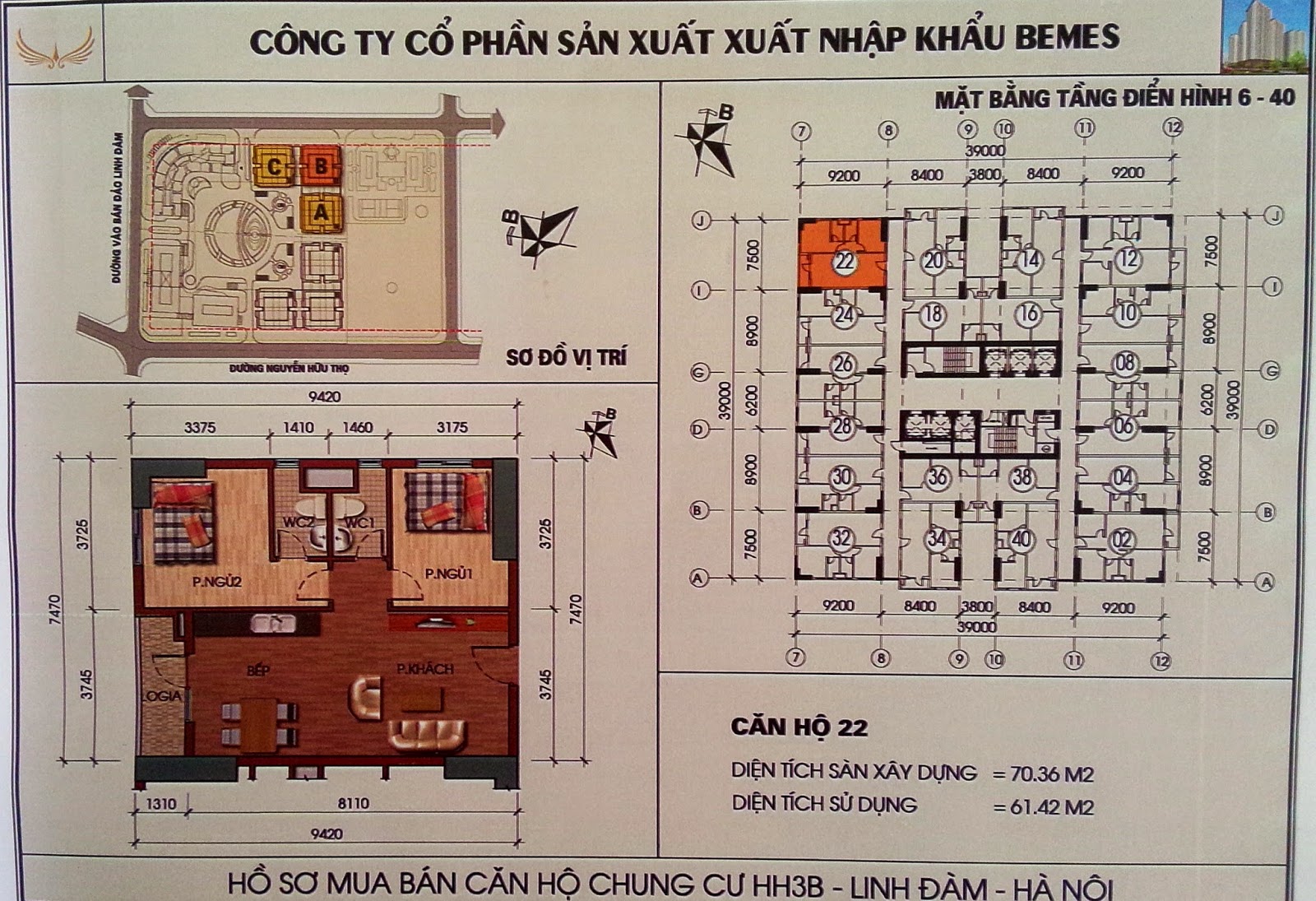 Sơ đồ thiết kế căn hộ chung cư HH3B Linh Đàm Sơ đồ thiết kế căn hộ chung cư HH3B Linh Đàm