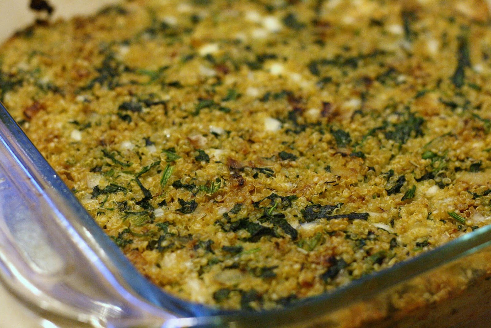 Laine's Recipe Box QuinoaSpinach Bake