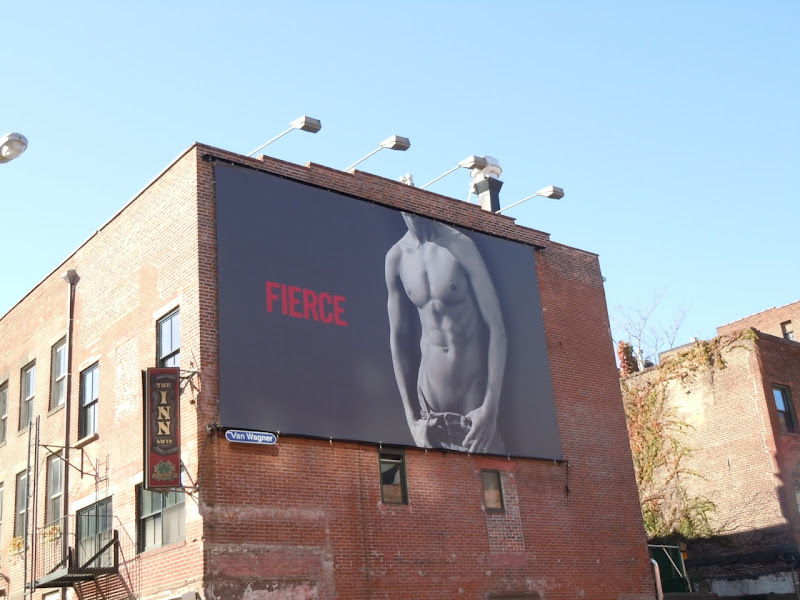 Abercrombie Fierce male model billboard NYC