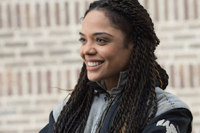Photo of Tessa Thompson in the Rocky spinoff Creed