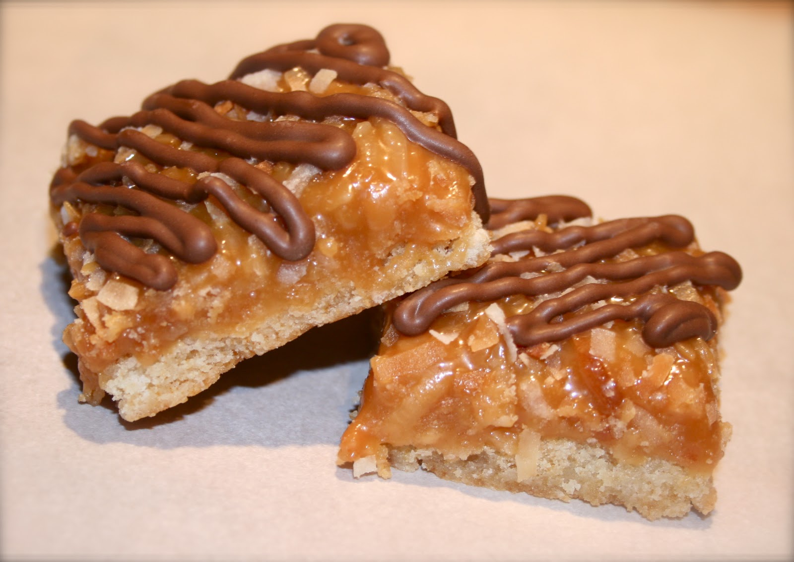 sugar & spice Homemade Samoa Bars