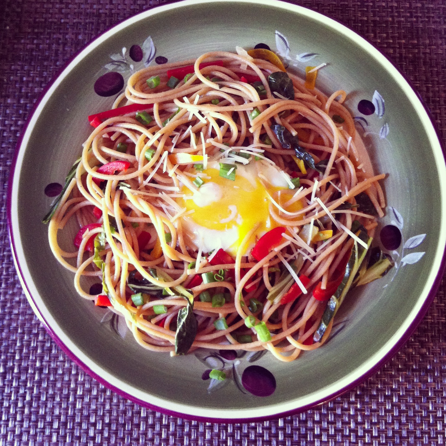 Beyond Borscht Bok Choy Spaghetti With Egg