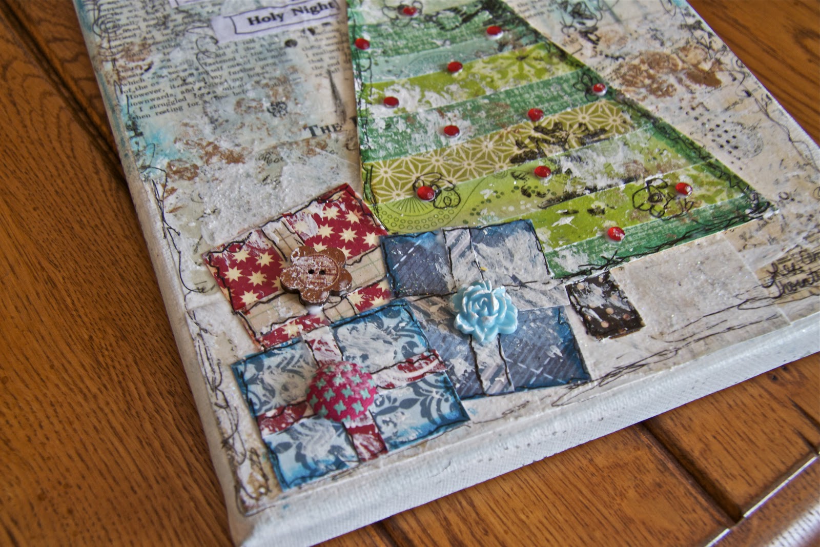 Love The Journey Christmas Tree Mixed Media