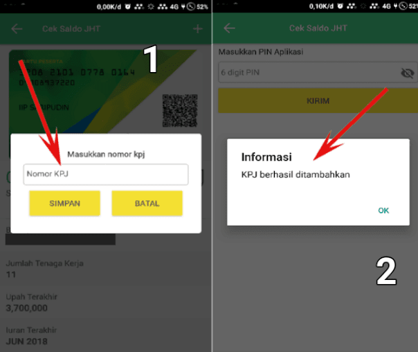 Kolom isian untuk tambah KPJ dan notifikasi KPJ berhasil di tambahkan Kolom isian untuk tambah KPJ dan notifikasi KPJ berhasil di tambahkan