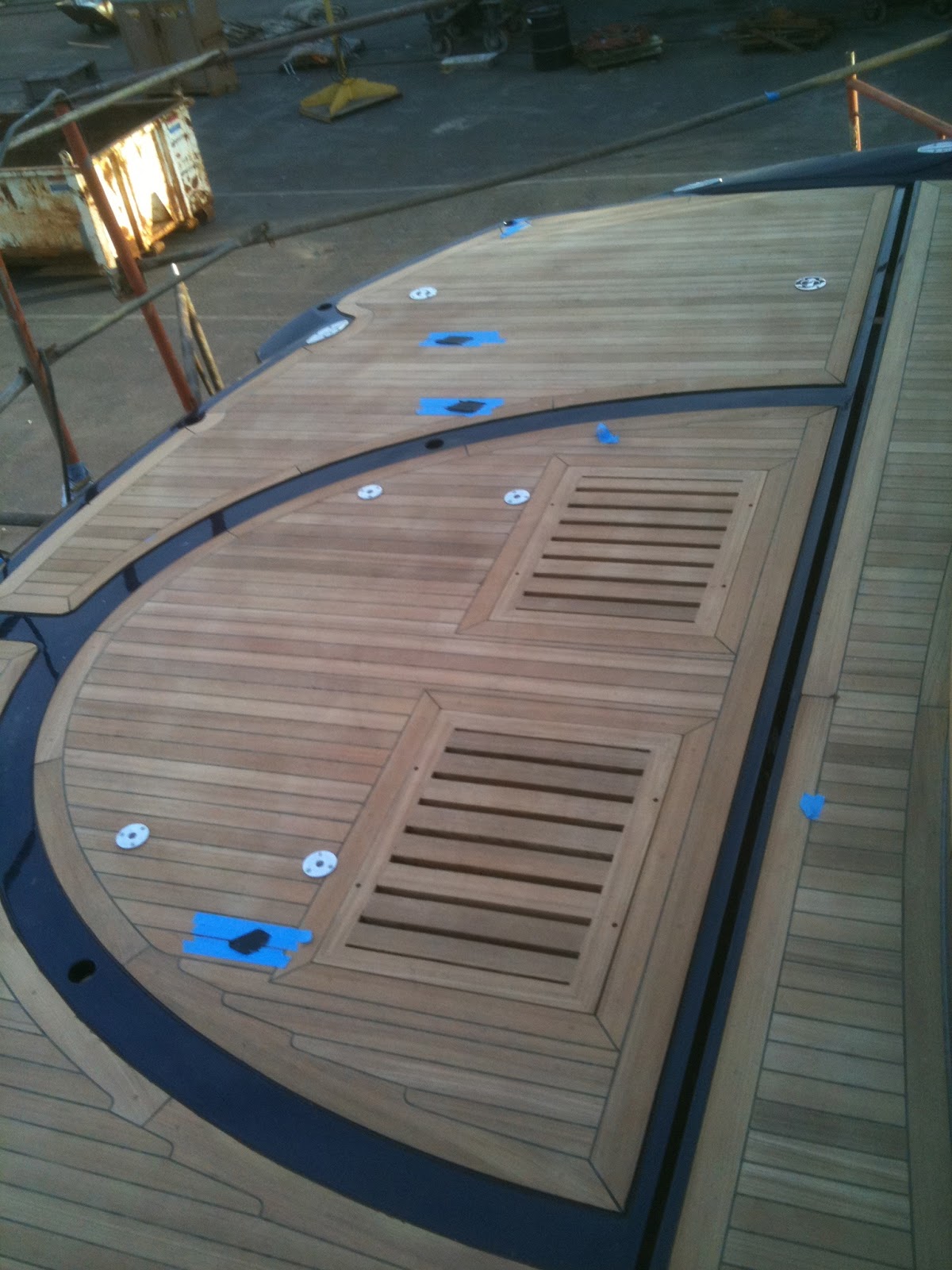 How to sand a teak deck How to Sand and Repair Teak Decking