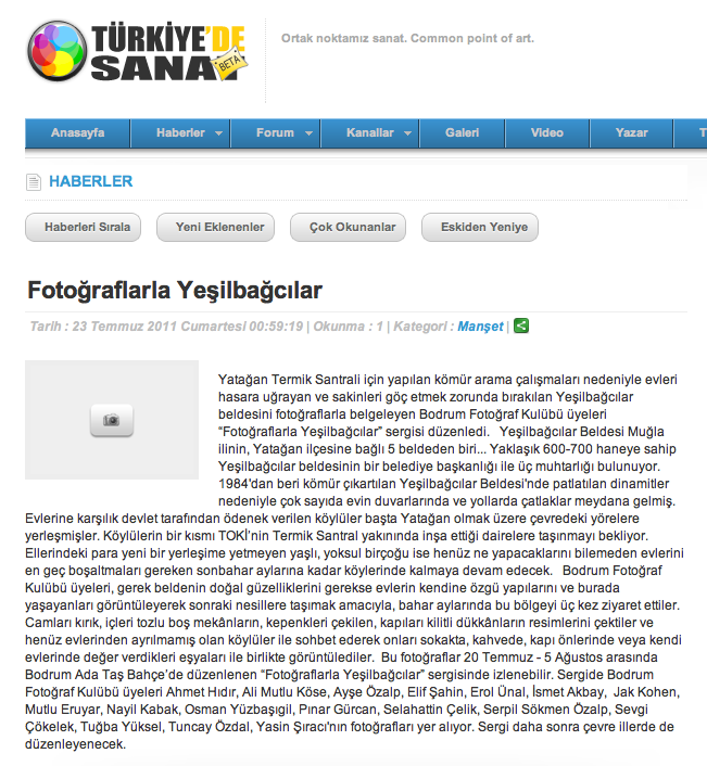 • TÜRKİYEDE SANAT