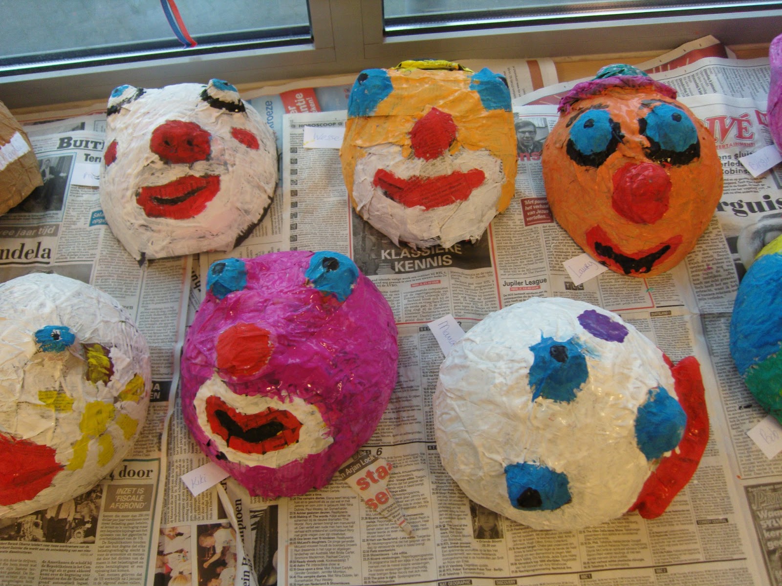 De Bongerd, groep 7B Papier Maché (vervolg)
