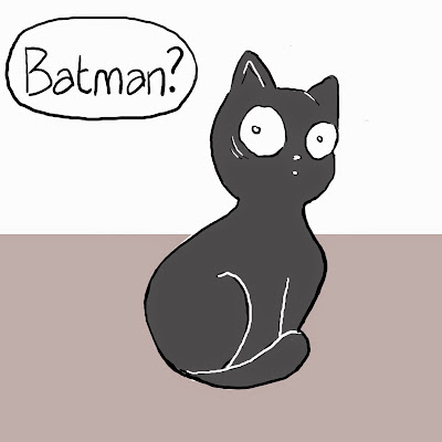 batman puzzled cat