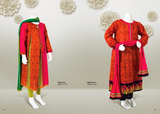 Junaid Jamshed Latest Summer Lawn Dresses Collection 2014 Vol-2 for Kids