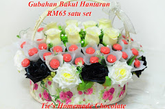 Gubahan bakul lolly rose