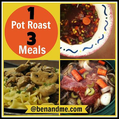 This is really great - learn how to get 3 meals out of one pot roast! Talk about a time saver!