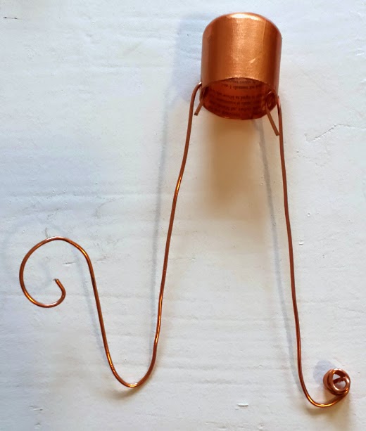 Upcycle Copper wire candle holder the ReFab Diaries