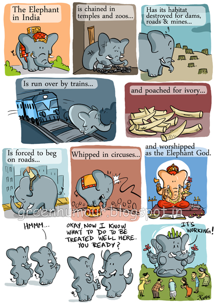 Green Humour: The Elephant in India