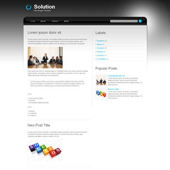 Solution blog template. download blogger template business