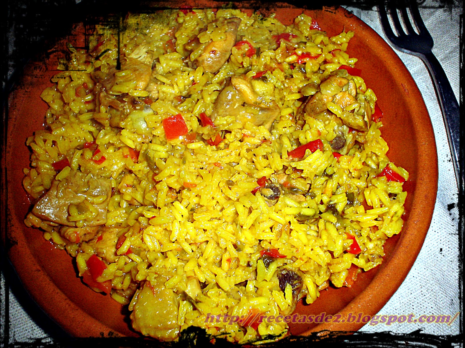 PAELLA DE POLLO Recetas de una Gatita Enamorada