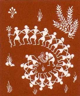 warli painting paintings folk stick simple figures tales tutorial history figure west tribal india adivasi ancient cave collection mumbai nu