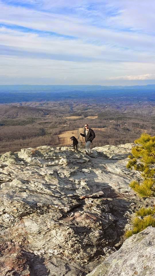 Jarrett and BeeGee on top of Hanging Rock