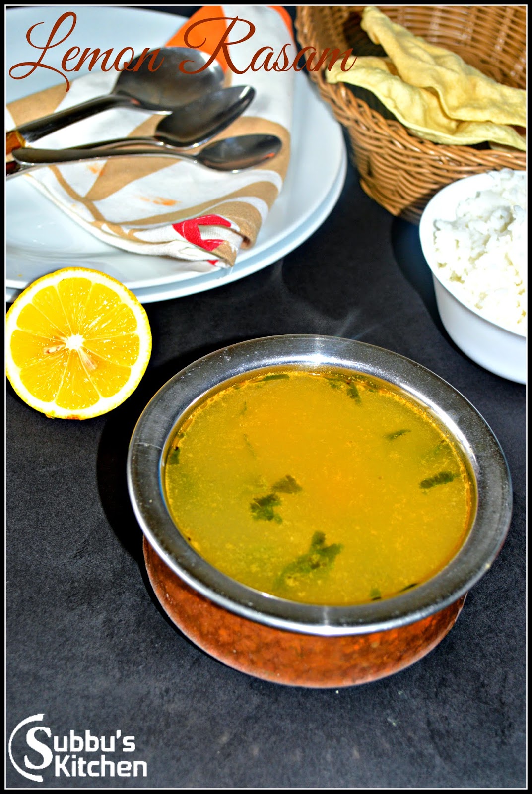 Lemon Rasam Subbus Kitchen