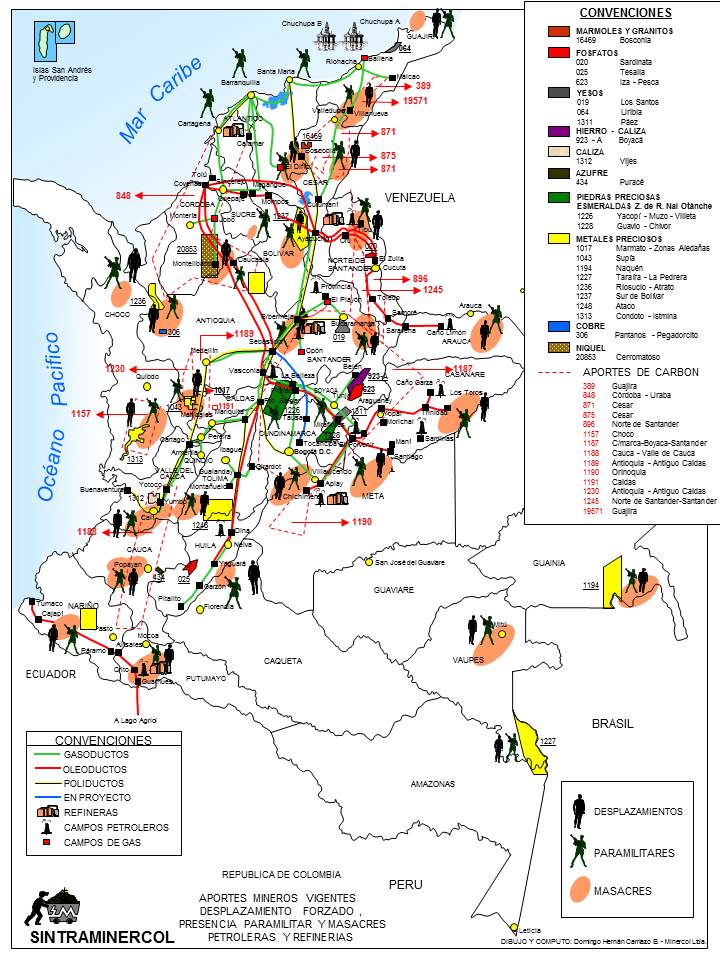 Mapa De Colombia Ubicando Los Grupos Indigenas Actuales