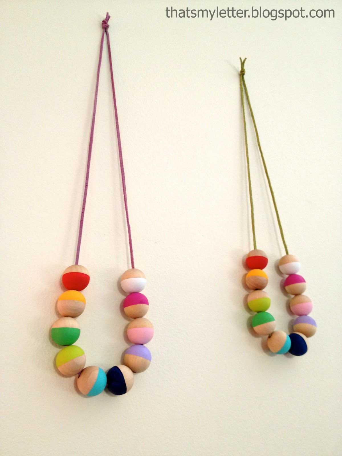 DIY Wood Bead Necklace Jaime Costiglio
