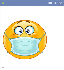 FB smiley with breathing mask