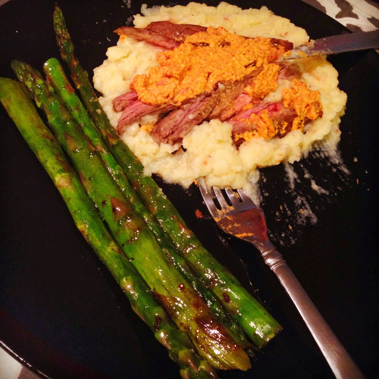 Holy Health Nut Simple Skirt Steak w/ Romesco Sauce (paleOMG)