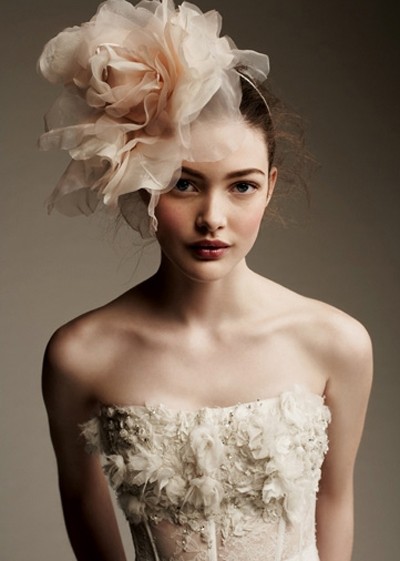 Bella Fabric Floral Headpiece for the Enchanted Bride