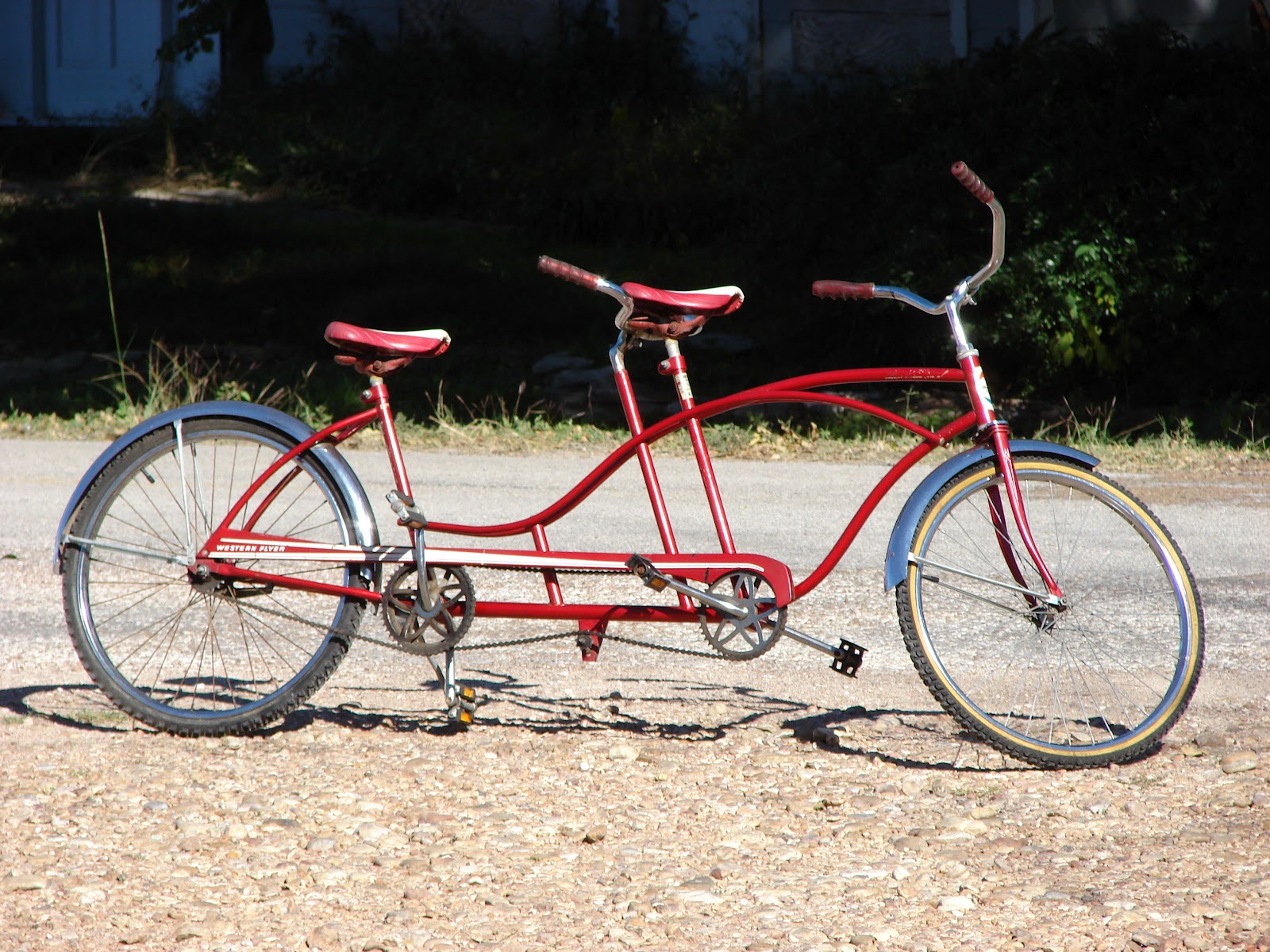 what's deb doing? Hippies on a bike built for two